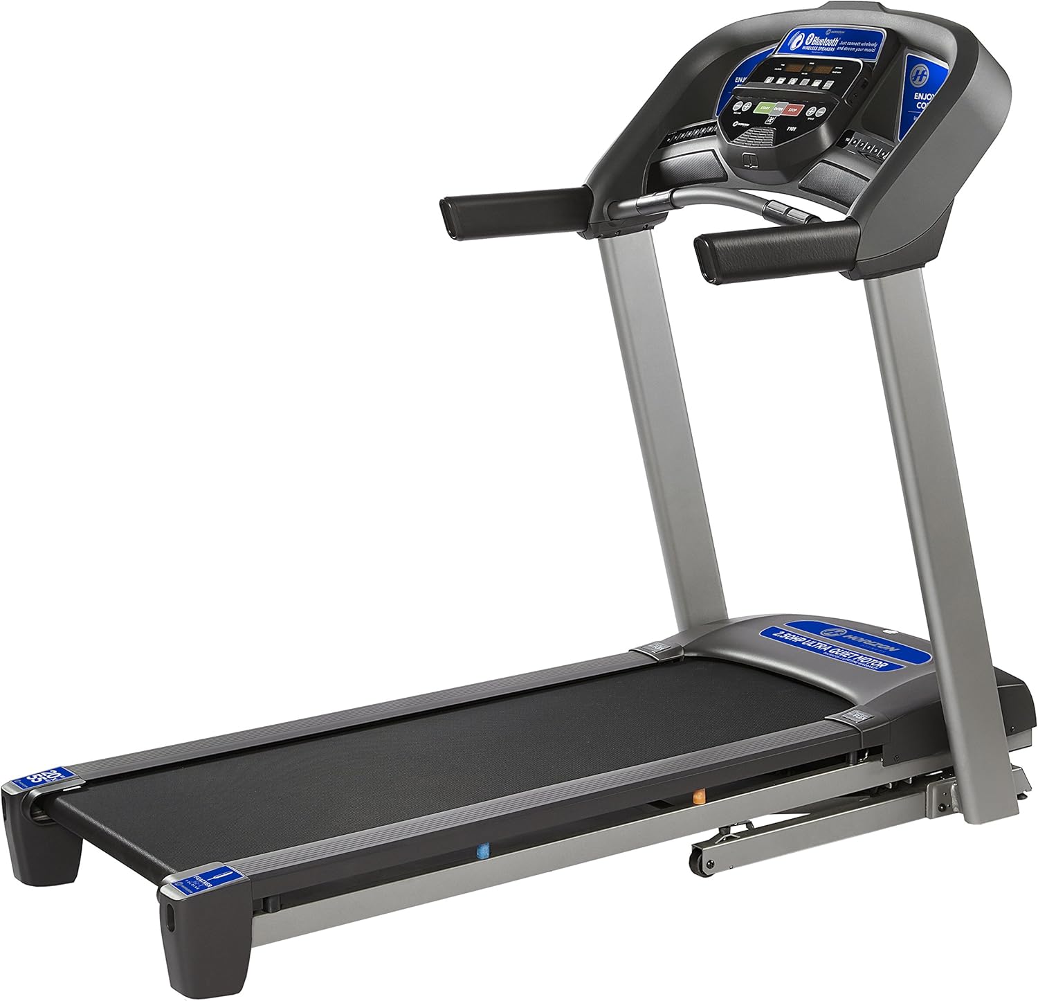 Horizon Fitness T101 Foldable Treadmill for Running and Walking with Bluetooth Connectivity, Incline, 300+ lbs Weight Capacity, Running Machine for Home Exercise