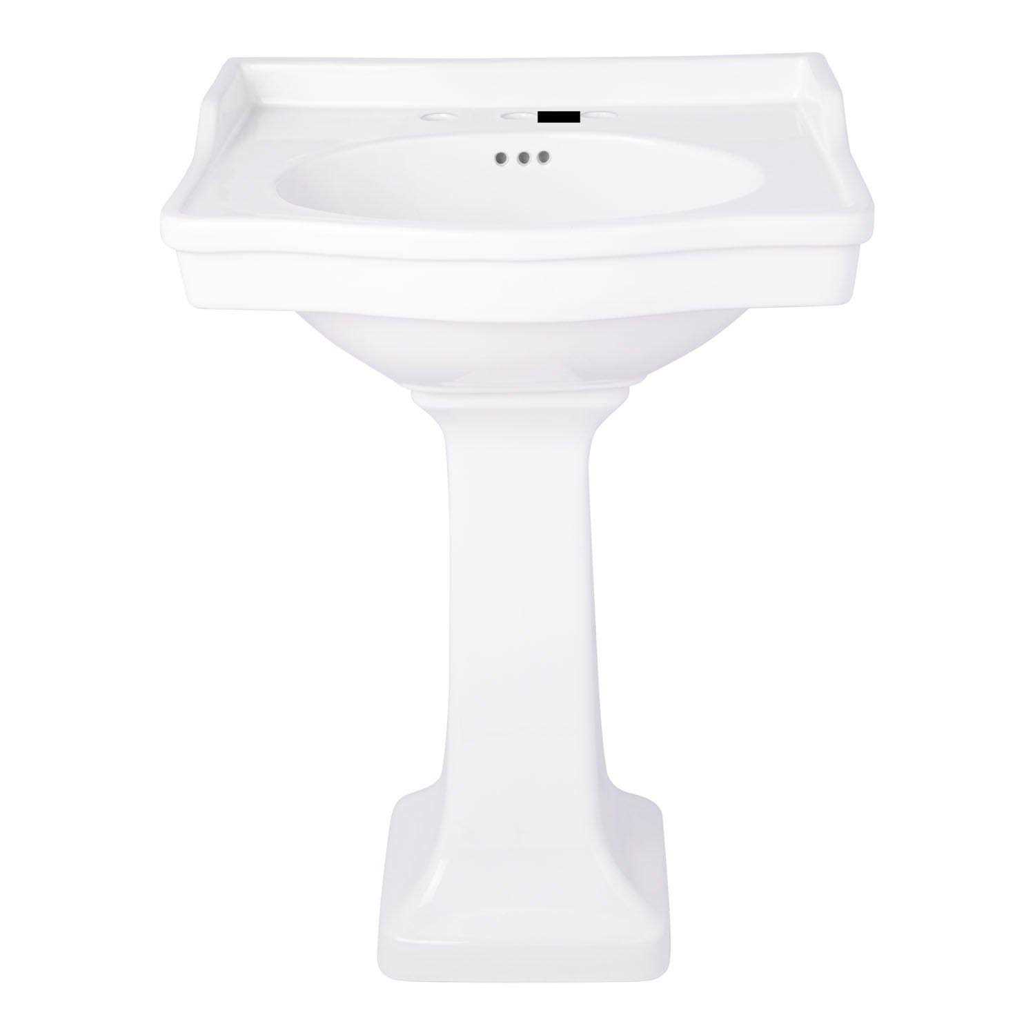 24 Cierra Porcelain Pedestal Bathroom Sink with Overflow Signature Hardware - Shop Hardware Tools Online Store
