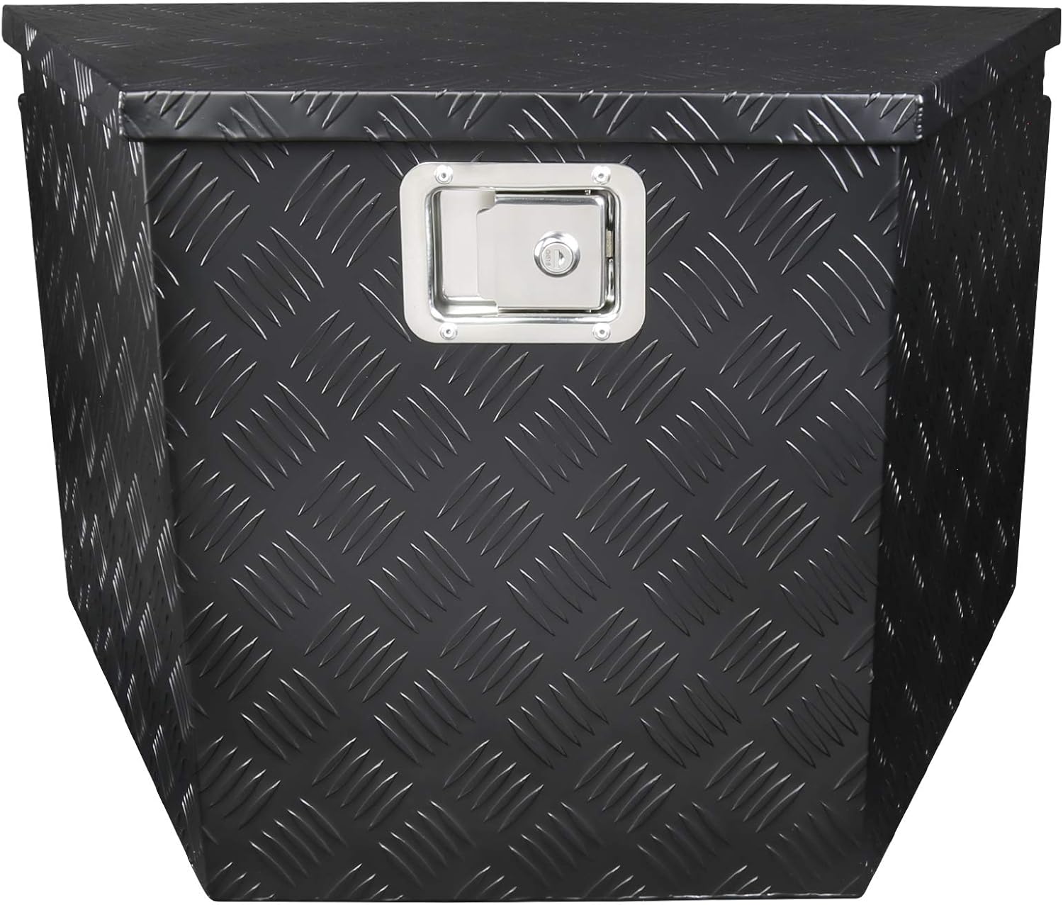 Carpartsinnovate For 29 Truck Pickup Black Aluminum Underbody Tongue Tool Box Trailer Storage+Lock