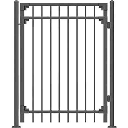 Xcel Black Steel Anti-Rust Fence Gate Flat End Pickets 4ft W x 5ft H - Shop Hardware Tools Online Store