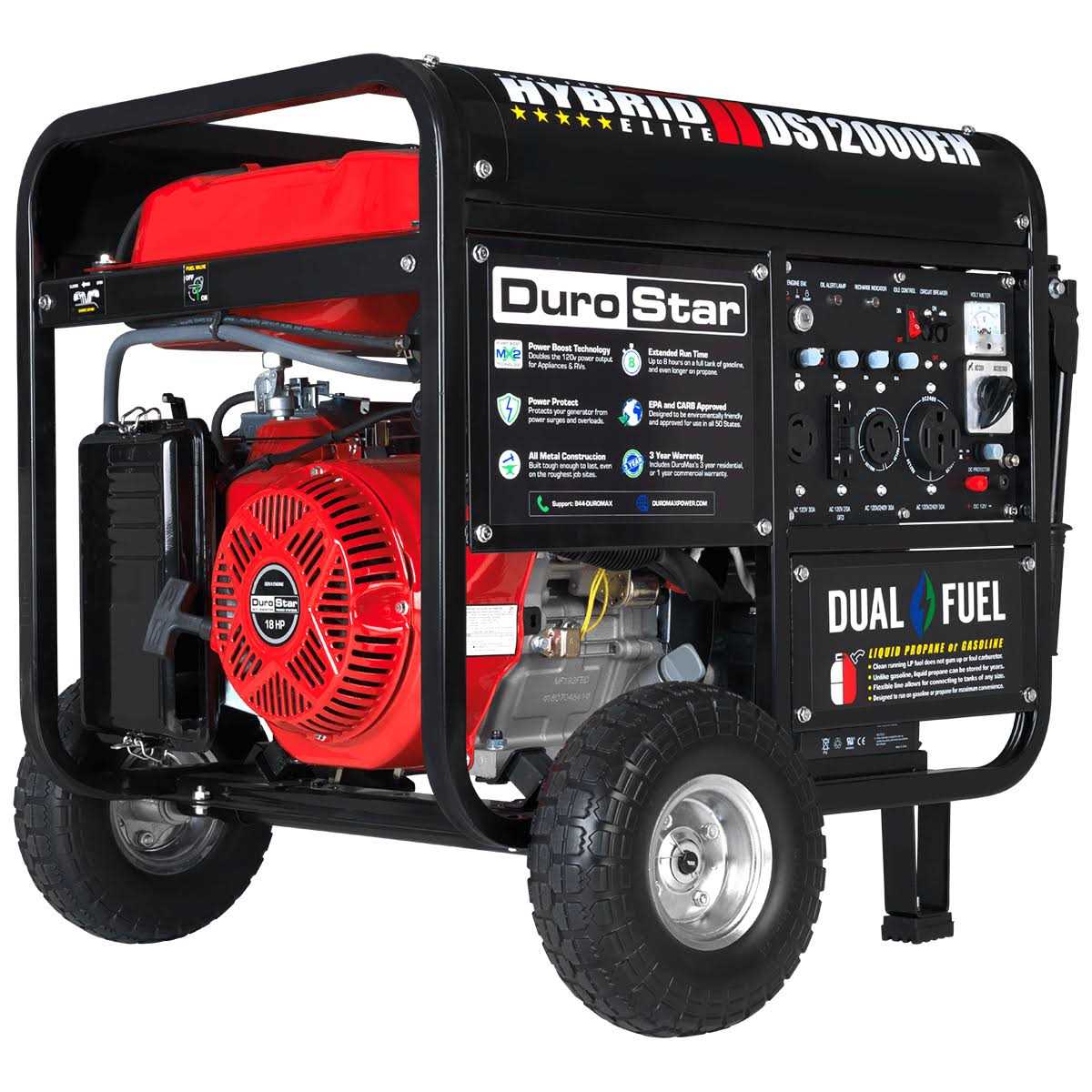 DuroMax XP4850EH Dual Fuel 4850 Watt Electric Start Portable Generator - Shop Hardware Tools Online Store