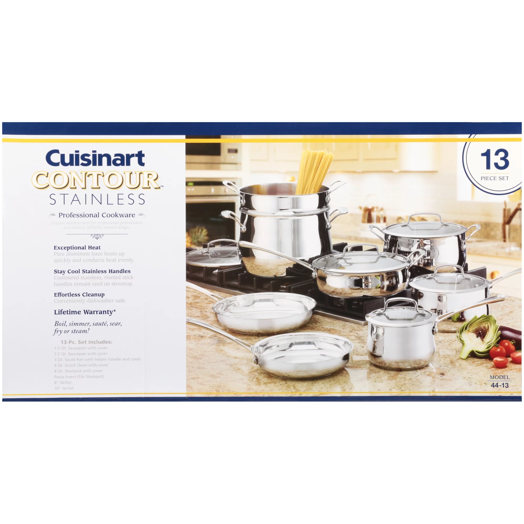 Cuisinart Stainless 13 Pieces Cookware Set