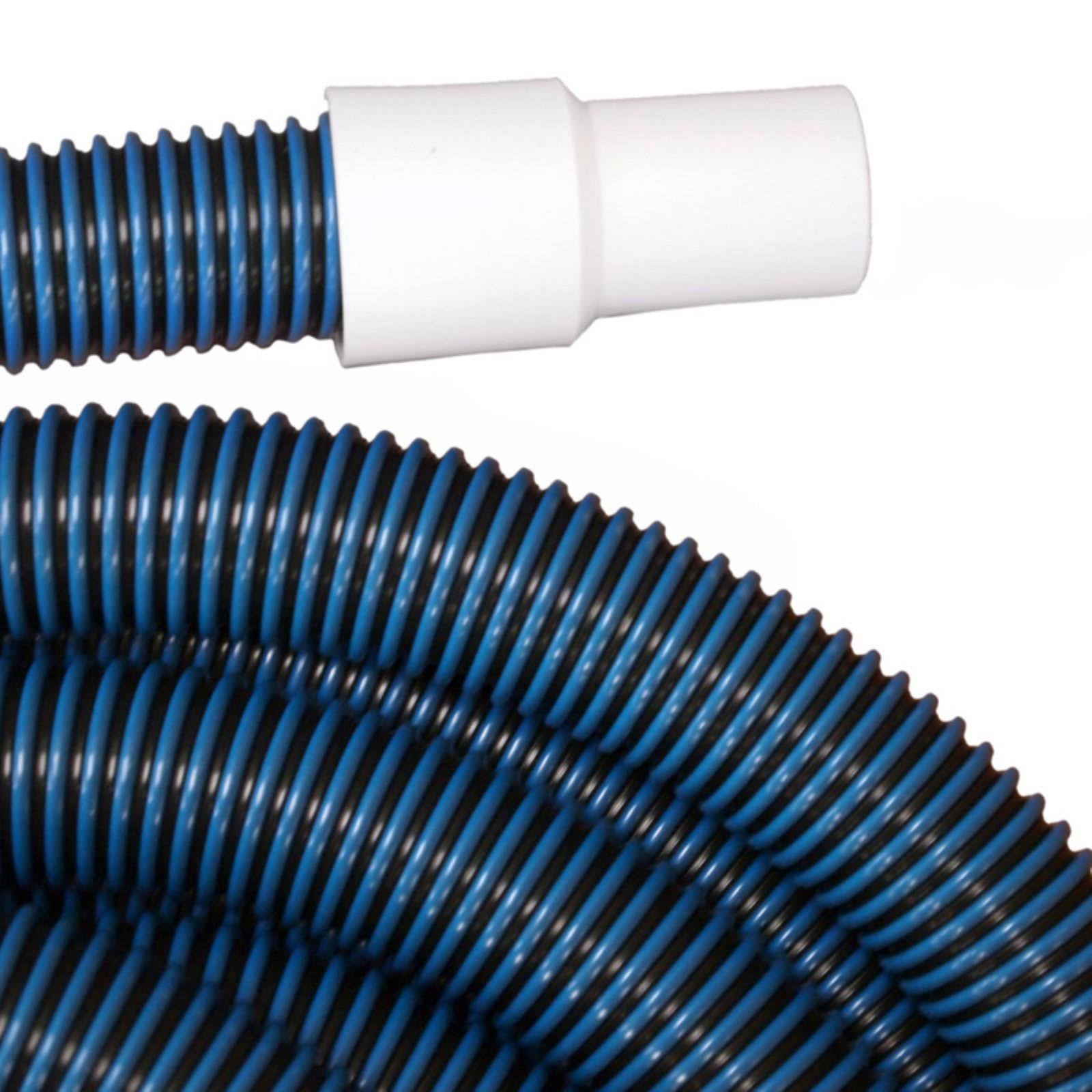 Pool Mate Premium-Deluxe Blue/Black Spiral Wound Swimming Pool Vacuum Hose