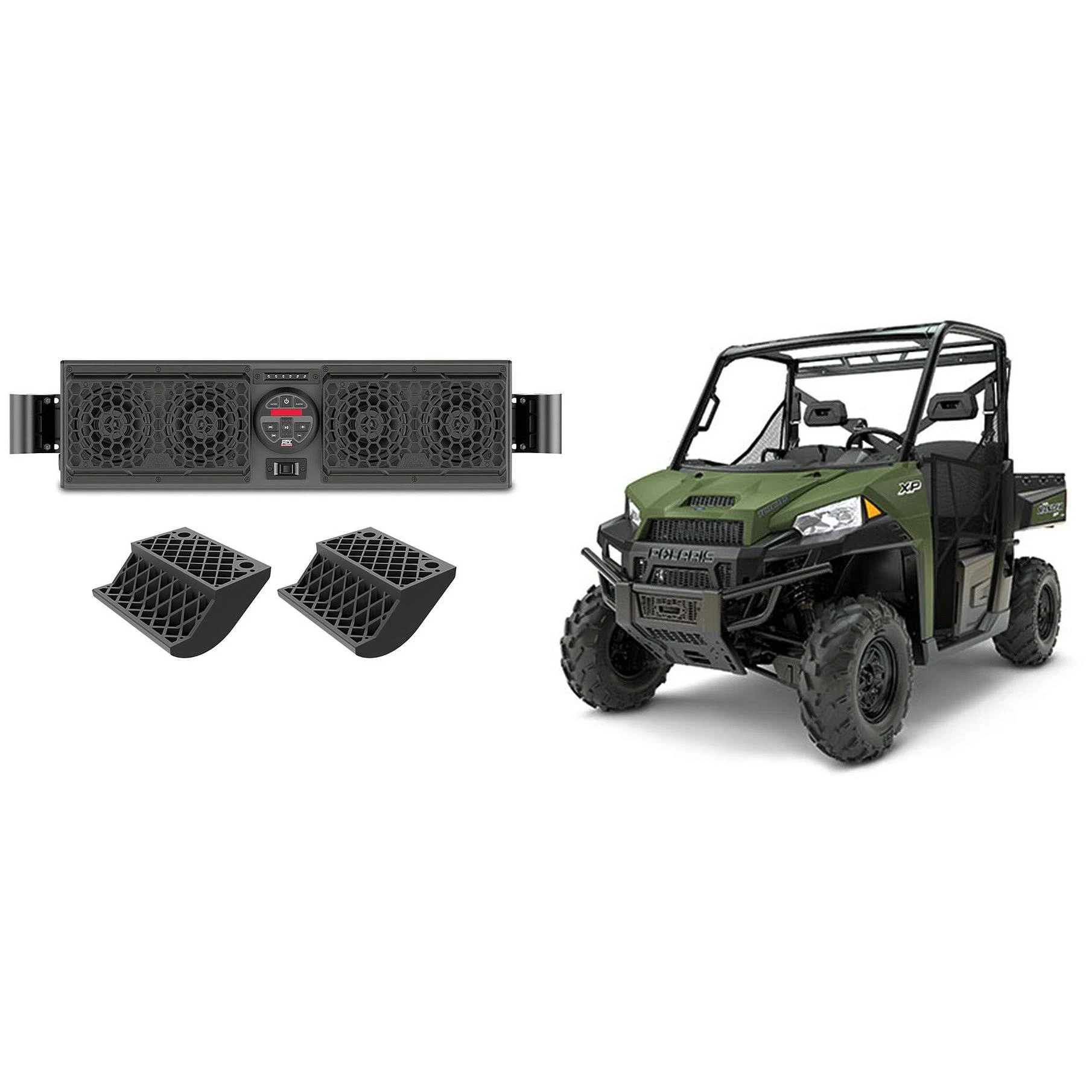 MTX Polaris Ranger Four-Speaker Marine Bluetooth Soundbar System for Pro-Fit Cages MUDSYS31