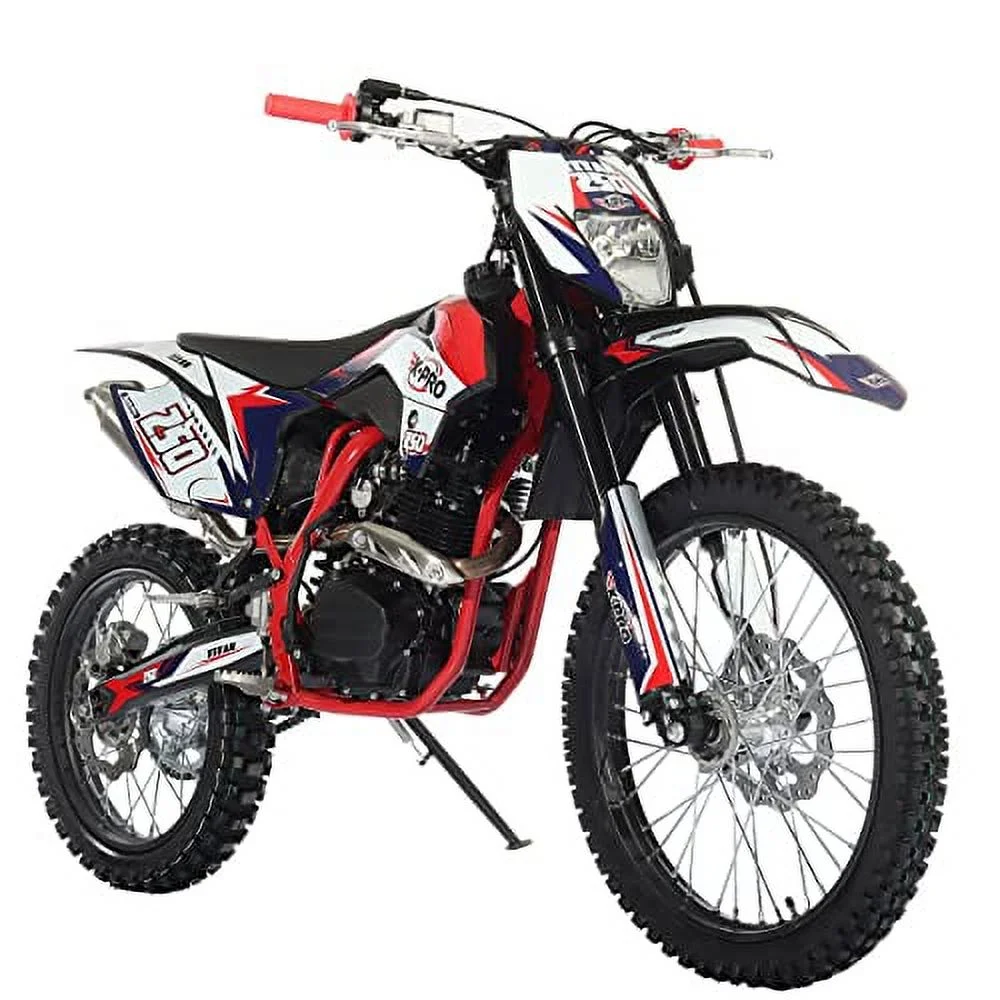 X-Pro Brand New Titian 250cc Gas Pit Dirt Bike, 5-Speed Manual Transmission, Electric/Kick Start!