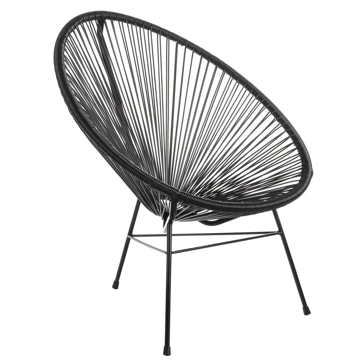 Handmade Acapulco Basket Lounge Chair, Set of 2 - Fuchsia