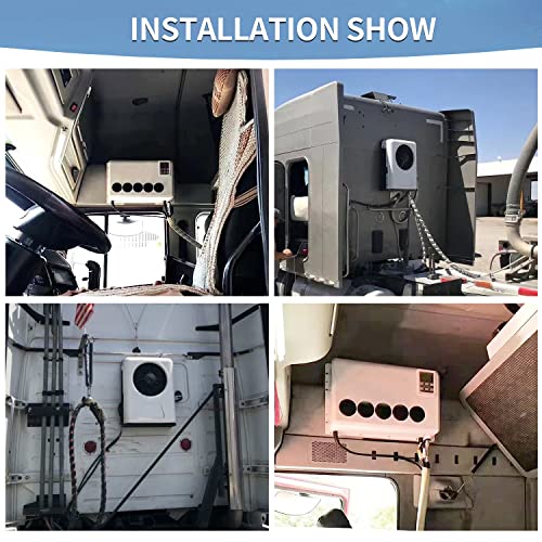 Treeligo DC 12V Universal Electric RV Truck Air Conditioner Camper A/C Unit 10000 BTU Fast Cooling for Motorhome Bus tractor automotive air conditioner