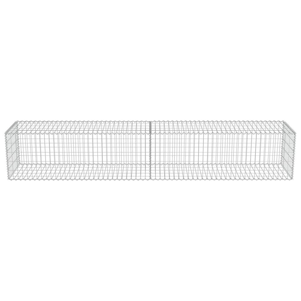 vidaXL Gabion Wall with Covers Galvanized Steel - 118x22x19.7x22x59x22