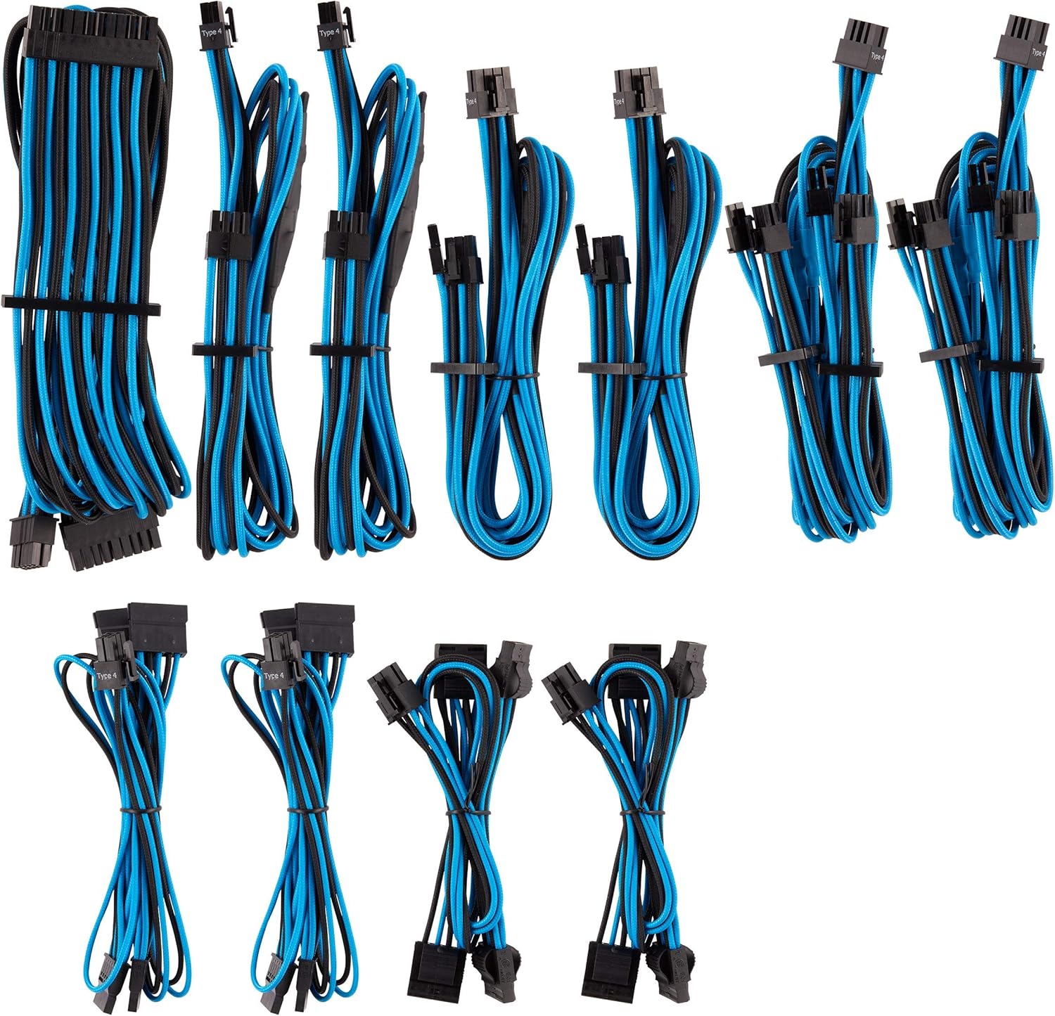 CORSAIR Premium Individually Sleeved PSU Cables Pro Kit for Corsair PSUs &ndash; White, 2 Year Warranty