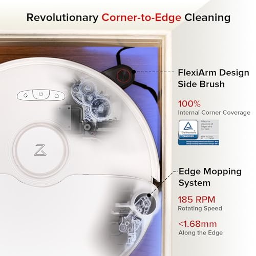 roborock S8 Max Ultra Robot Vacuum and Mop, FlexiArm Design, Auto Mop Washing&Drying, Smart Dirt Detection, Self-Emptying, 8000Pa Suction, 20mm Mop Lifting, Obstacle Avoidance, Auto Add Cleaner