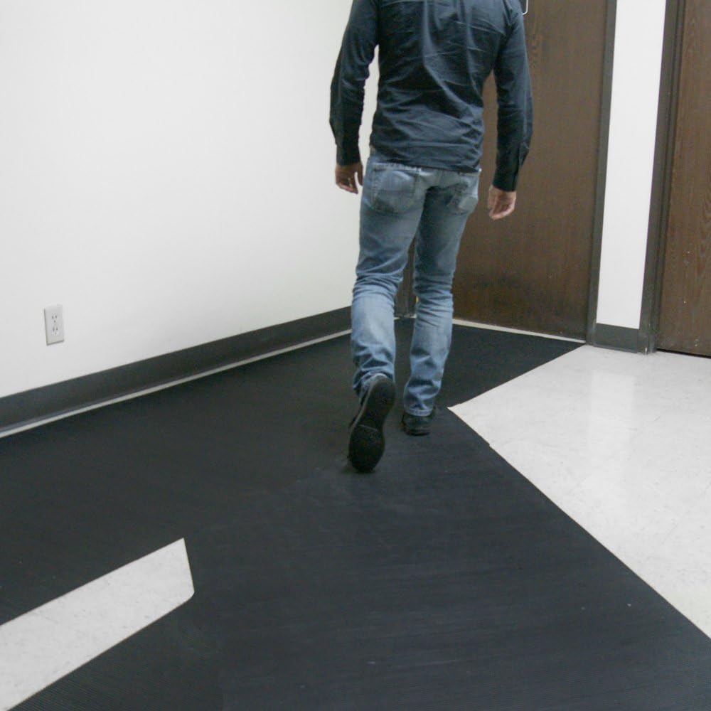 Rubber-Cal Ramp Cleat Non-Slip Outdoor Rubber Mats - 1/8" Thick x 3ft x 2ft Floor Mat