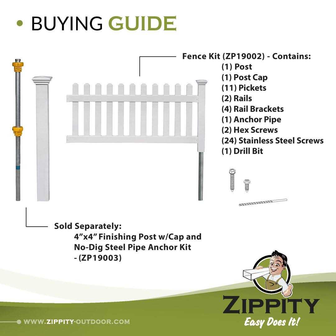 Zippity Outdoor Products ZP19002 No Dig Fence Newport - Shop Hardware Tools Online Store
