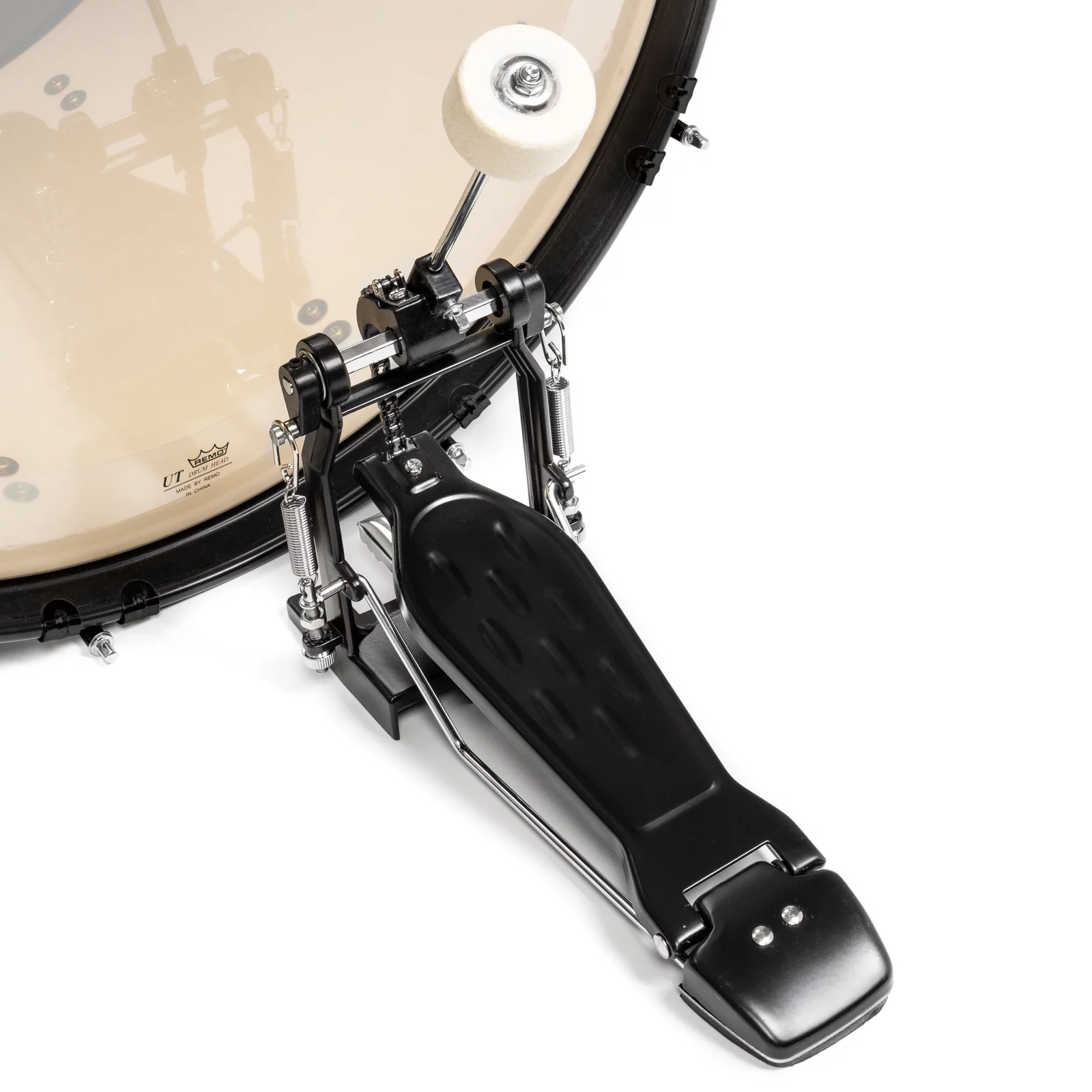 Ashthorpe 5-Piece Full Size Adult Drum Set with Remo Heads and Premium Brass Cymbals Complete Professional Percussion Kit, Chrome Hardware, Red - Curated Treasures Market