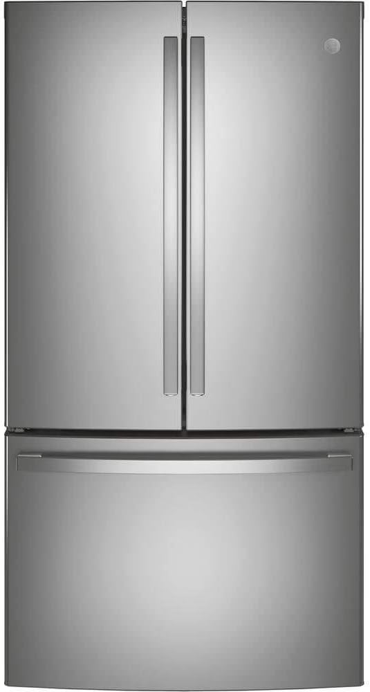 GE GNE29GYNFS 36" Freestanding French-door Refrigerator with 28.5 Cu. Ft. Capacity, TwinChill evaporators, Advanced water filtration, in Fingerprint Resistant Stainless Steel