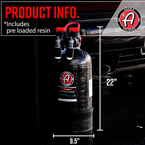 Adam's Portable Spotless Water Deionizer - Eliminates Water Spots, Spotless Rinse Touchless Detailing - Easy to Use Attaches to Regular Garden Hose
