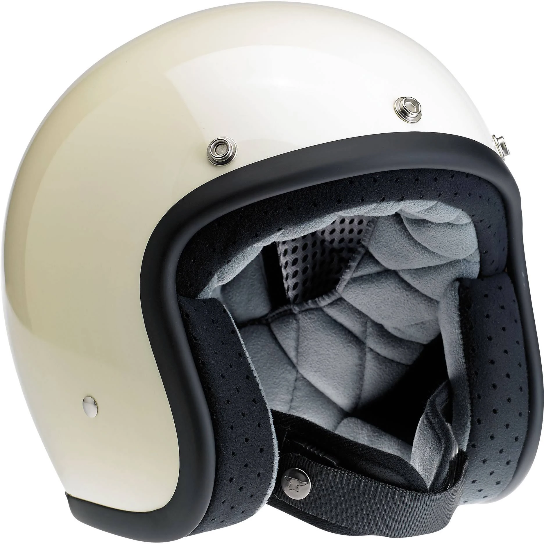 Biltwell Bonanza Helmet - Vintage White - Xs