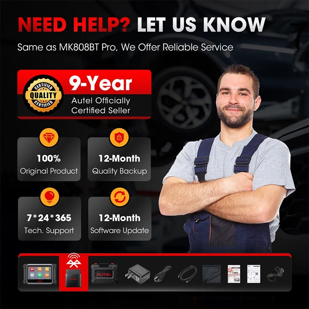 Autel MaxiCOM MK808K-BT Bidirectional Car Diagnostic Scanner Same as MK808BT PRO