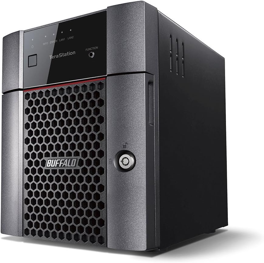 BUFFALO TeraStation 3420DN 4-Bay Desktop NAS 4TB (2x2TB) with HDD NAS Hard Drives Included 2.5GBE / Computer Network Attached Storage / Private Cloud / NAS Storage/ Network Storage / File Server