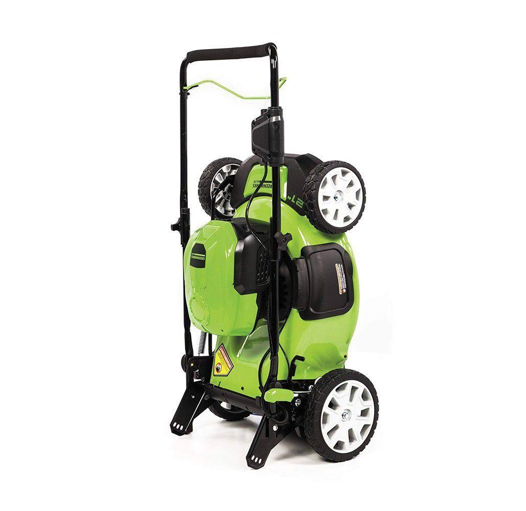 Greenworks M-210 21-Inch 40V Brushless Push Mower, 6Ah Battery u0026 Charger Included