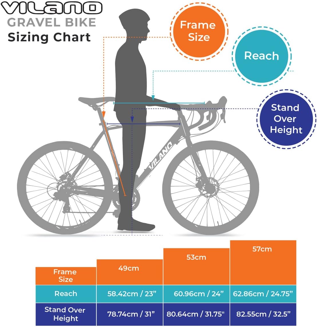Vilano Gravel Bike with Disc Brakes, 14 Speeds, Road and Trail Bicycle Drop Bars