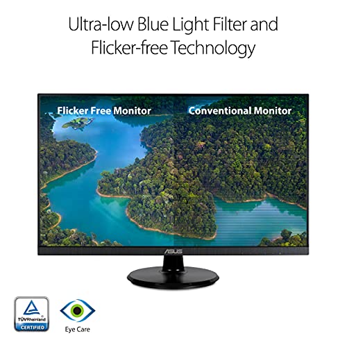 ASUS 27” 1080P Video Conference Monitor (BE279QSK) - Full HD, IPS, Built-in Adjustable 2MP Webcam, Mic Array, Speakers, Eye Care, Wall Mountable, Frameless