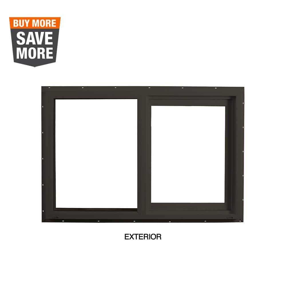 Ply Gem 35.5 in. Select Series Vinyl Horizontal Sliding Left Hand Black Window with White Int, HP2+ Glass and Screen - Shop Hardware Tools Online Store