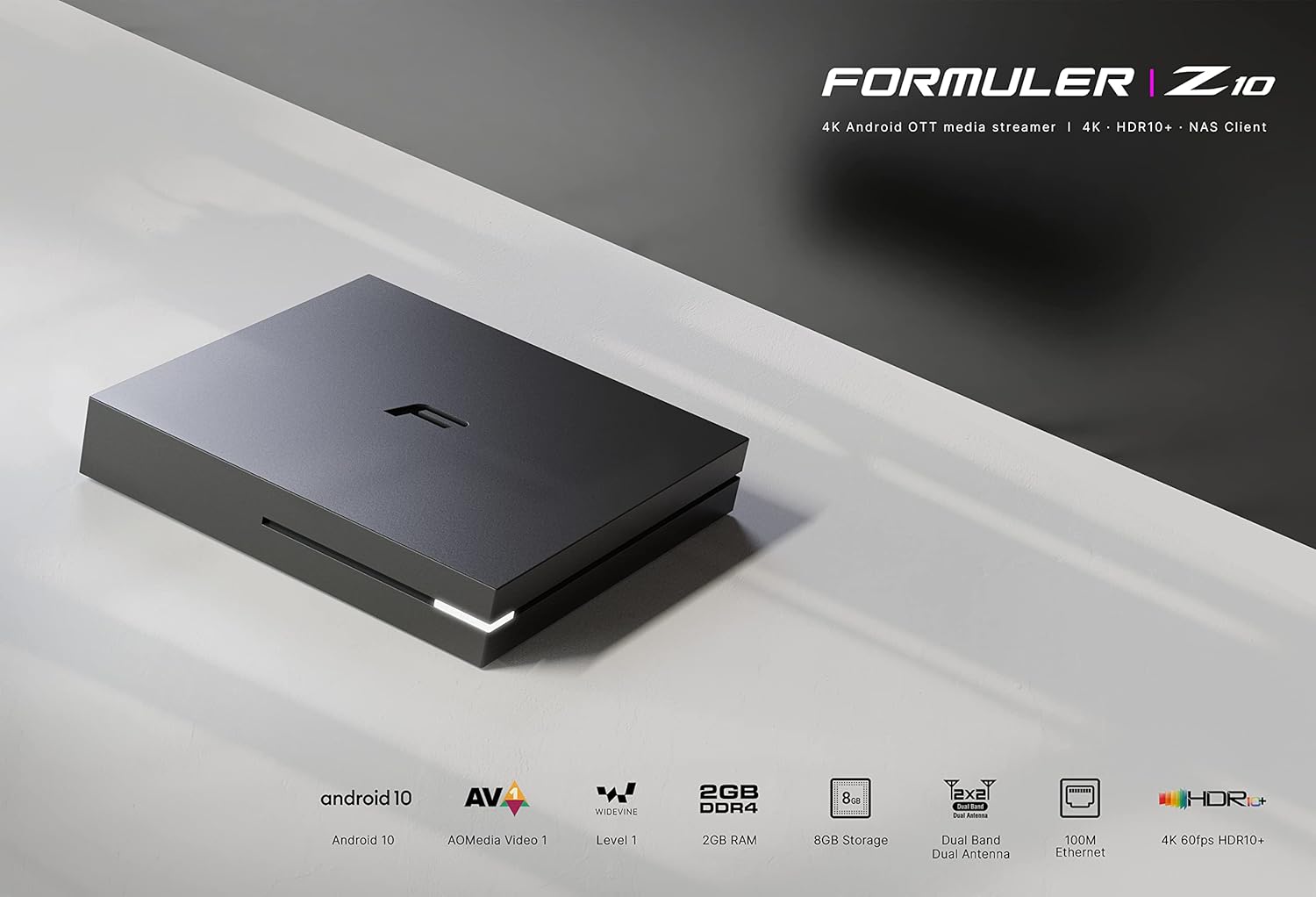 Formuler Z10 Android 10 Dual Band 5G LAN 2GB Ram 8GB ROM 4K + Extra Air Remote Keyboard Backlit + Extra Magnetic Car Mount