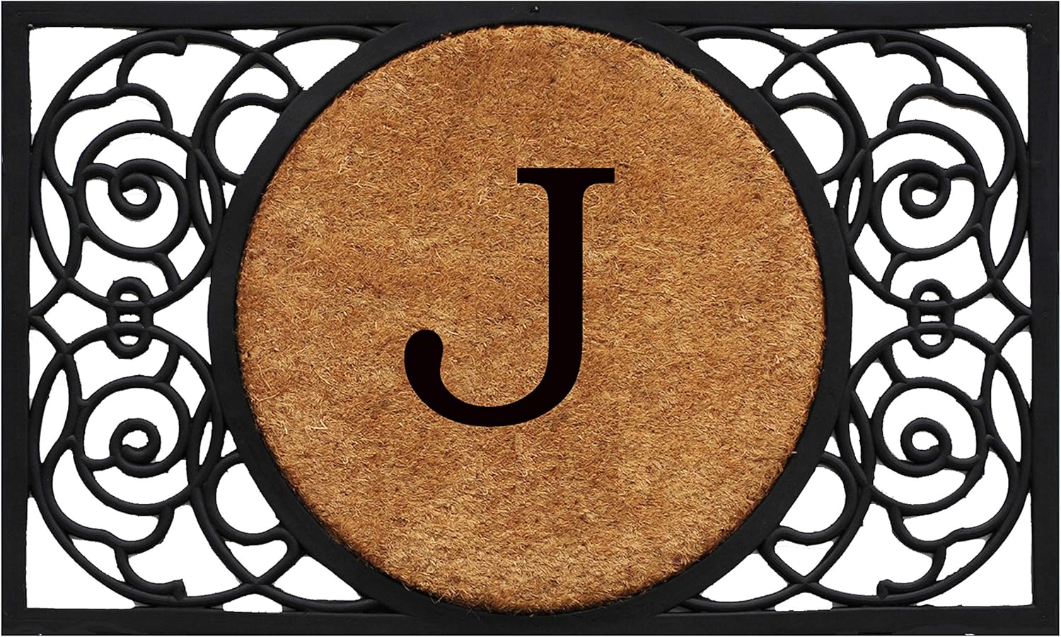 Calloway Mills 180031830B Armada Circle Monogram Doormat, 18" x 30" (Letter B)