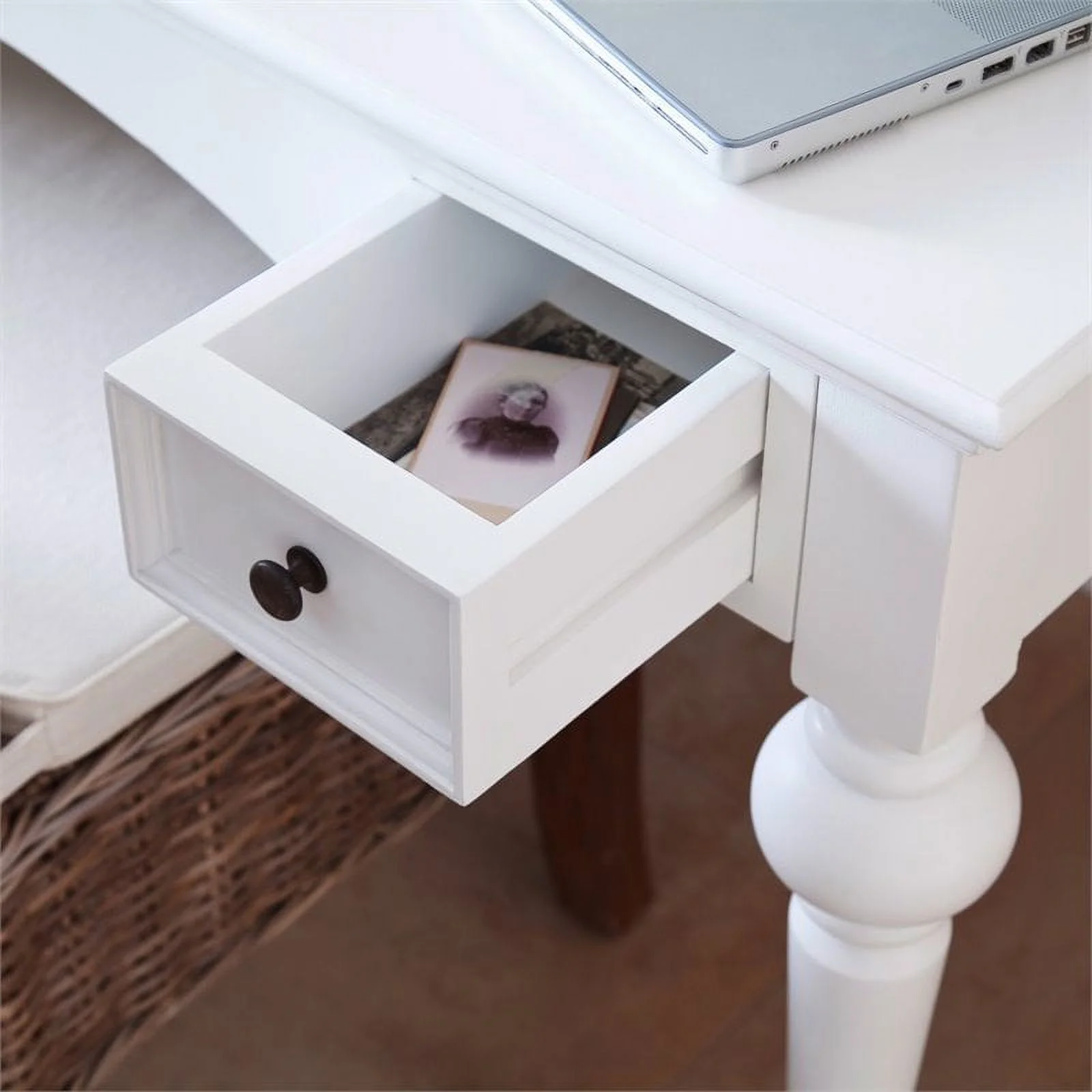 Beaumont Lane Secretary Desk in Pure White