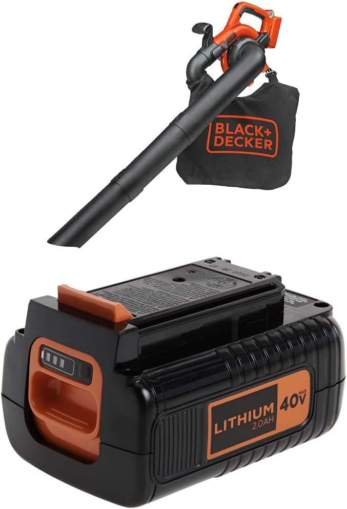 BLACK+DECKER 40V Leaf Blower/Leaf Vacuum Kit, Cordless (LSWV36)