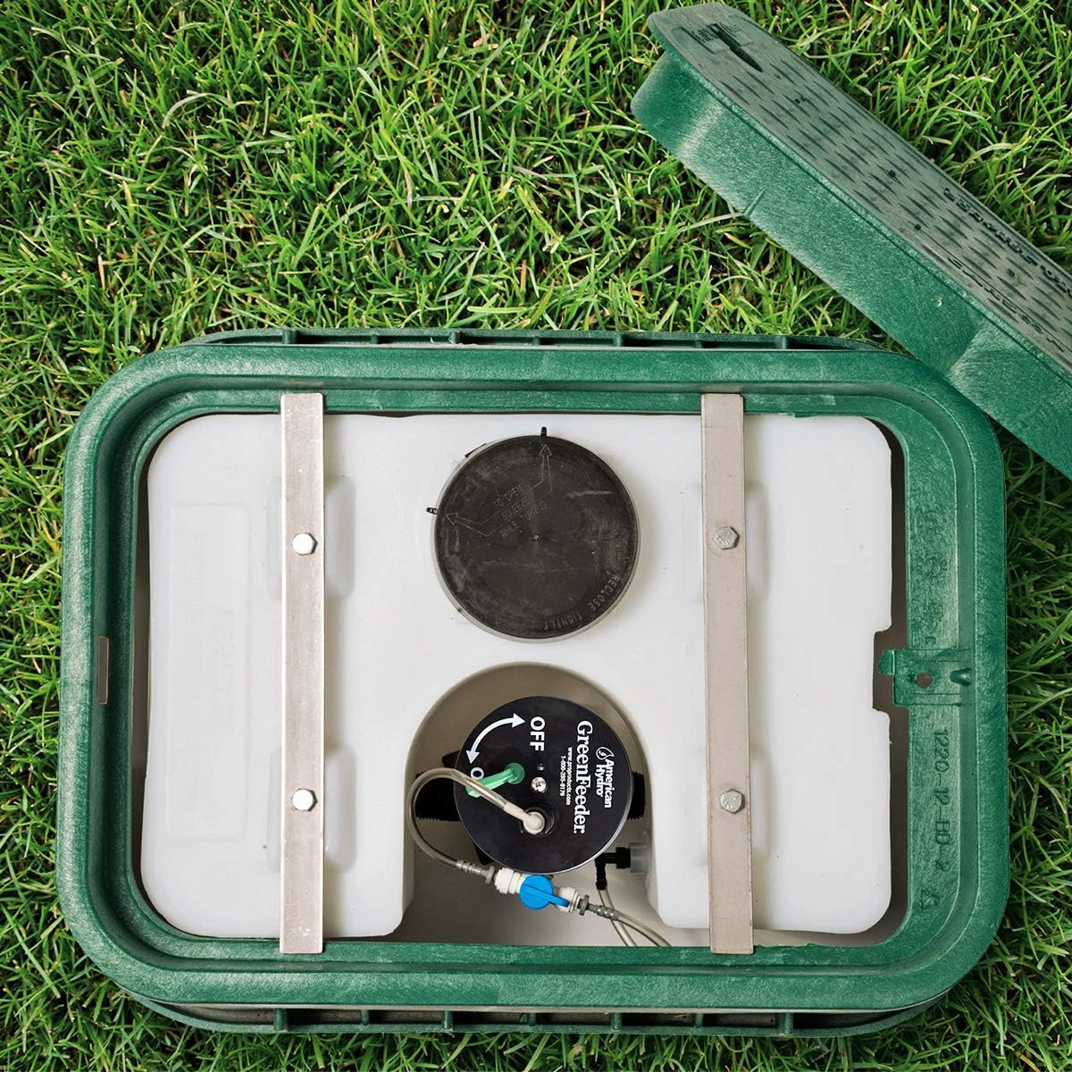American Hydro Systems GreenFeeder Automatic Liquid Injector System, Works with Residential or Commercial Lawn Irrigation System, Use with NatureShield or GrassSoGreen
