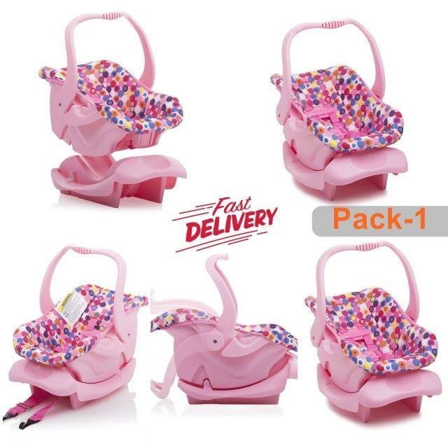 Joovy Doll Toy Car Seat - Pink Dot