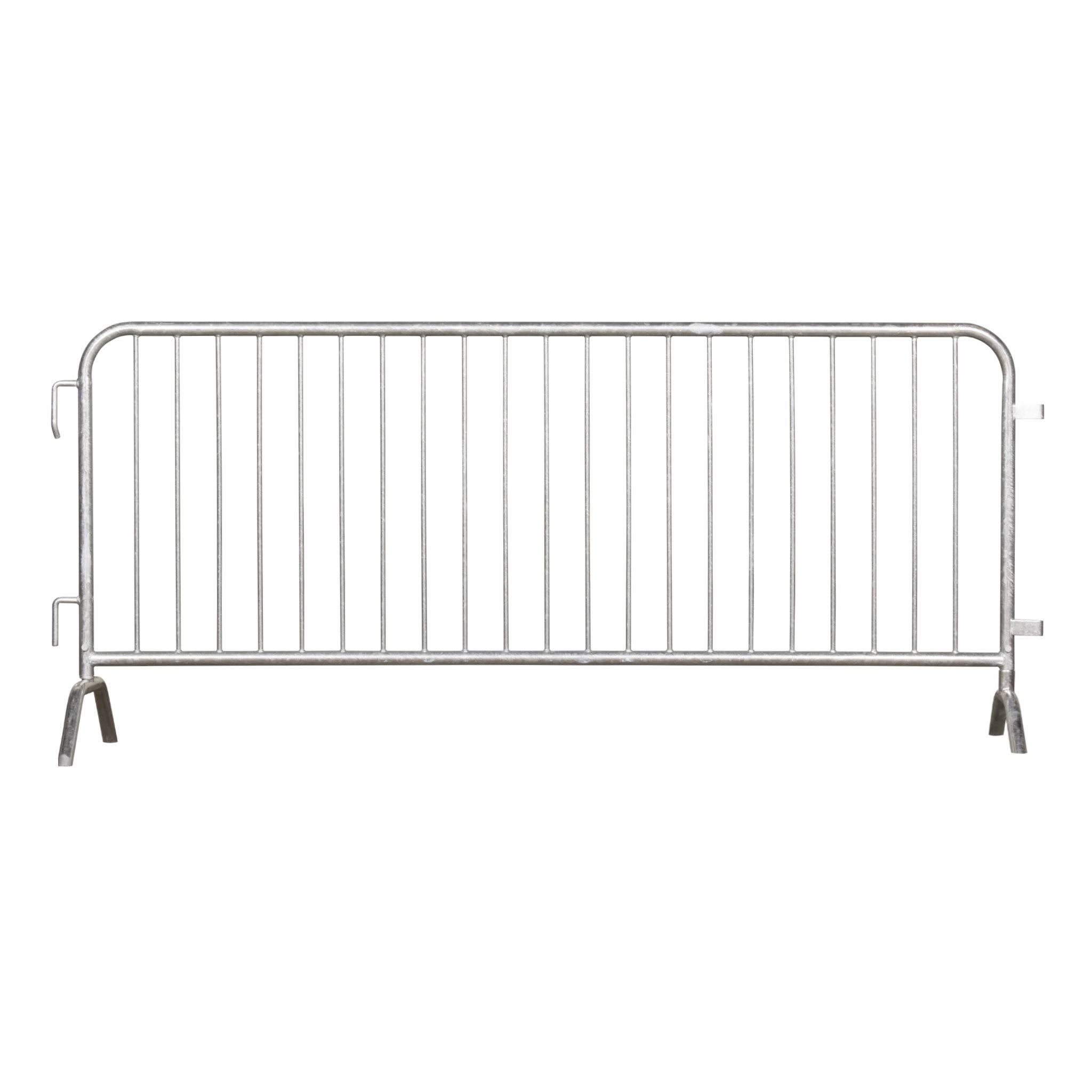 Metal Barricade - Galvanized Steel 8 ft Heavy Duty Interlocking by Crowd Control Warehouse