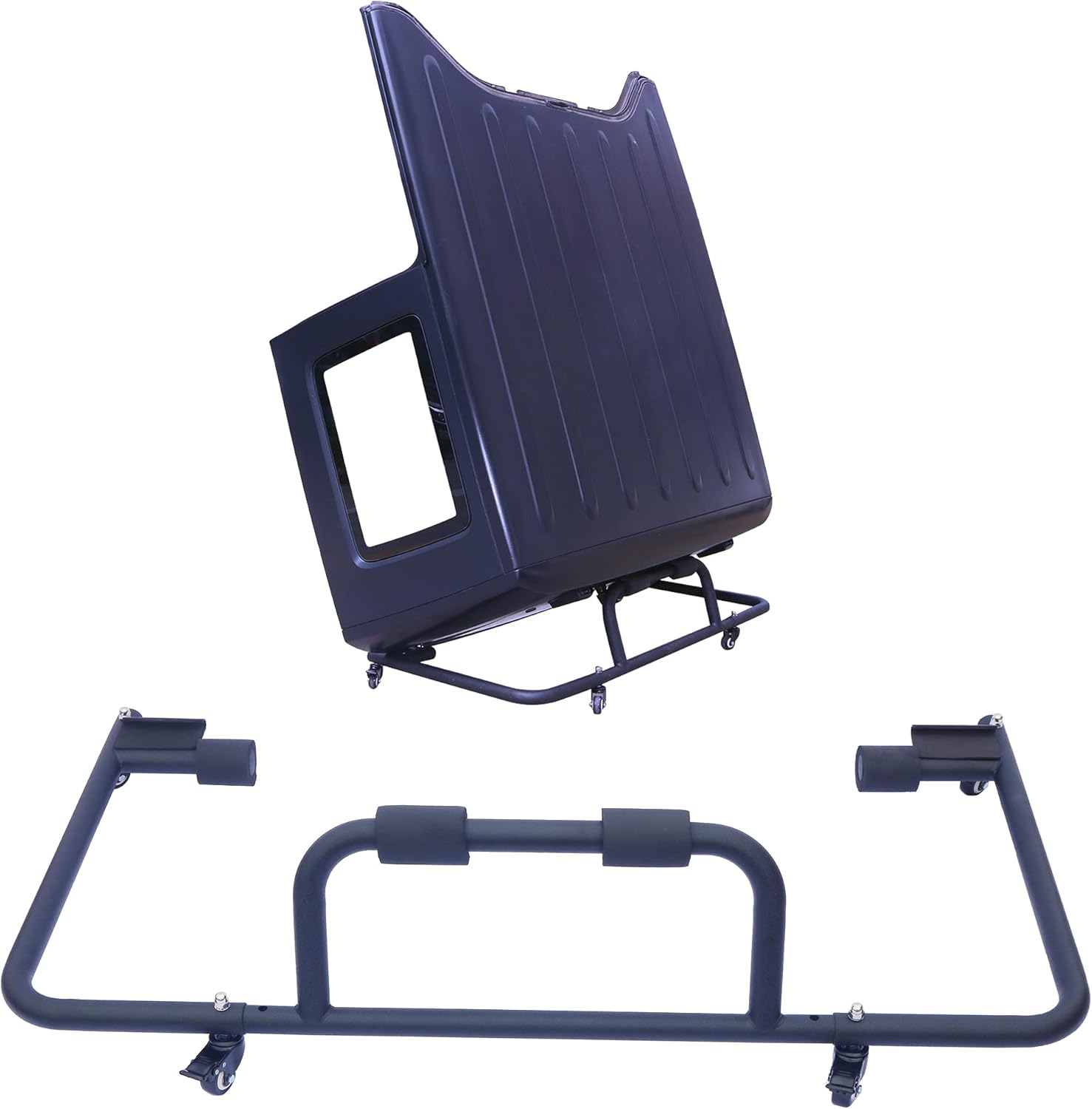 LONGSUN Wrangler Hard Top Carrier Storage Sliding Cart Rack Fit for Jeep Wrangler YJ TJ JK JL 1987-2021, Black, 52x27x14 inch (LS-2020024)