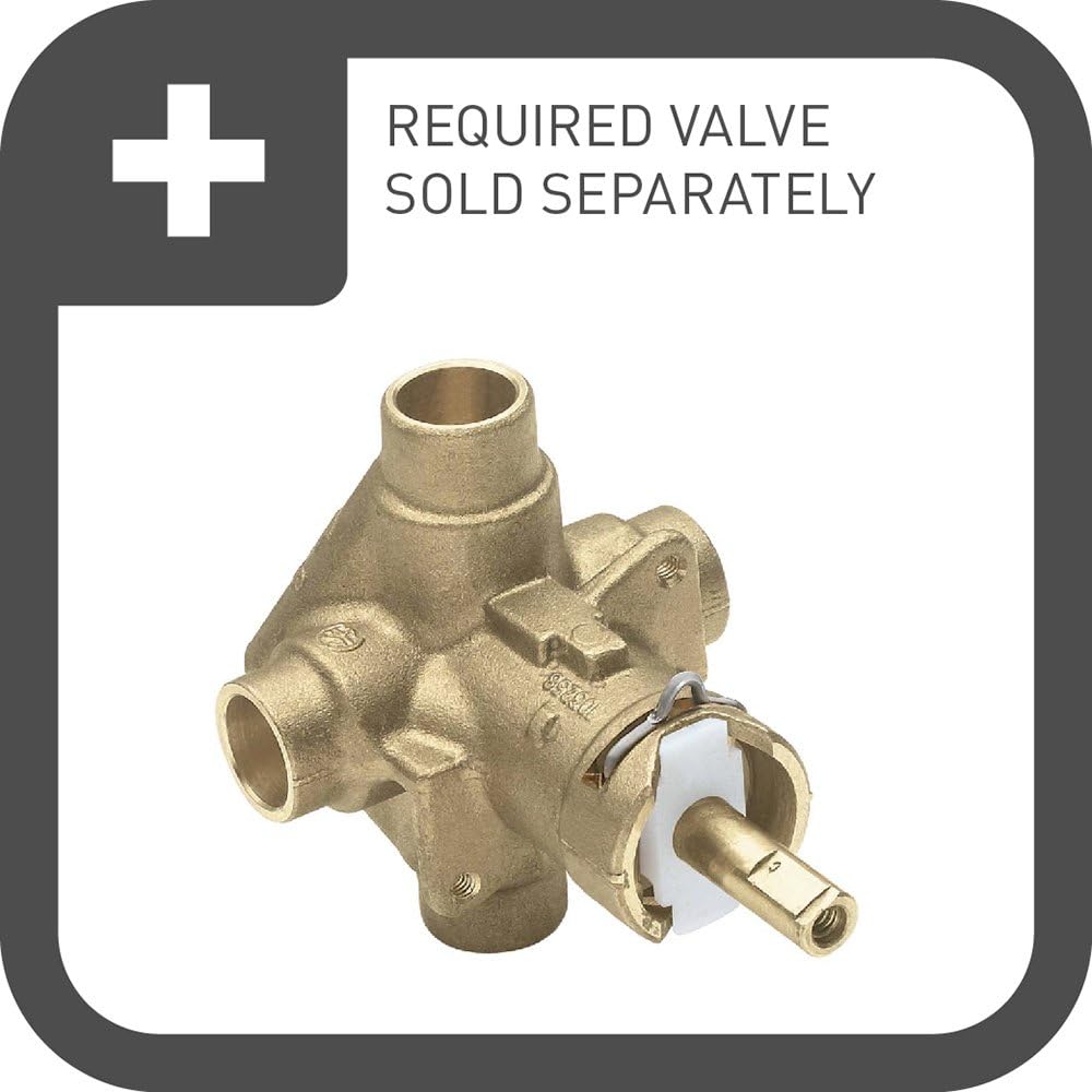 Moen T2151BN Brantford Posi-Temp Pressure Balancing Traditional Tub and Shower Valve Trim Kit Valve Required, Brushed Nickel Pack of 2