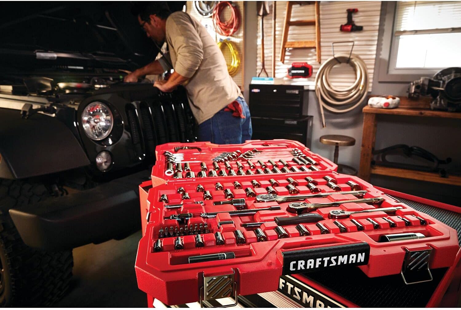 Craftsman 121 Piece SAE and Metric Chrome Mechanic Tool Set