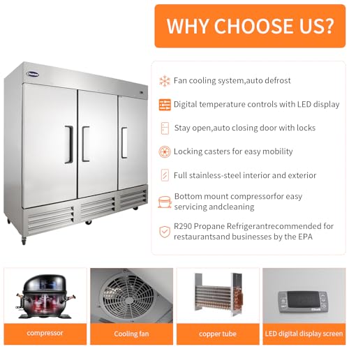 CHUMART Commercial Freezer Refrigerator