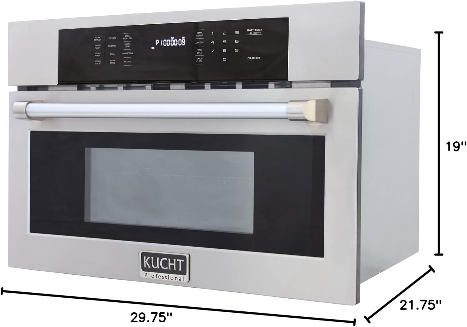 Kucht KM30C Built in Microwave Oven, Stainless Steel