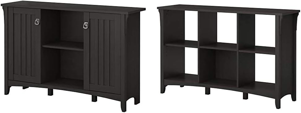 Bush Furniture Salinas Accent Storage Cabinet with Doors in Vintage Black