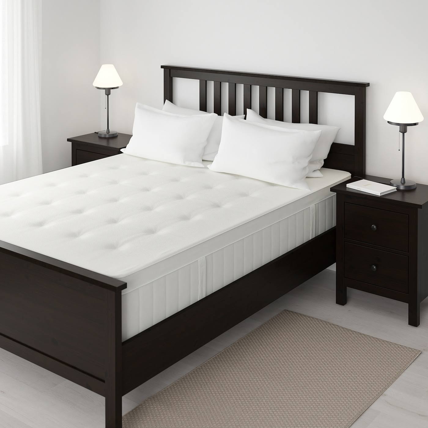 IKEA - HESSTUN Eurotop Mattress, firm/white, King