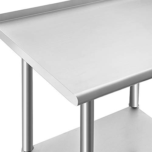 TRINITY THA-0307 Basics Stainless Steel Freestanding Single Bowl Utility Sink with Chrome Faucet, NSF Certified, for Garage, Laundry Room, and Kitchen, 21.5” x 24” x 49.2”, Silver