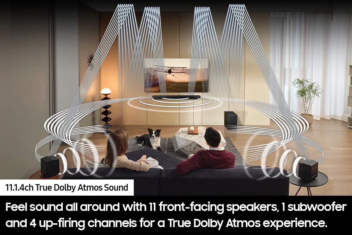 Samsung QN65S95CAFXZA 65" Ultra Slim 4K Quantum HDR OLED Smart TV with a Samsung HW-Q990C 11.1.4ch Soundbar with Rear Speakers and Dolby Atmos (2023) - Curated Treasures Market