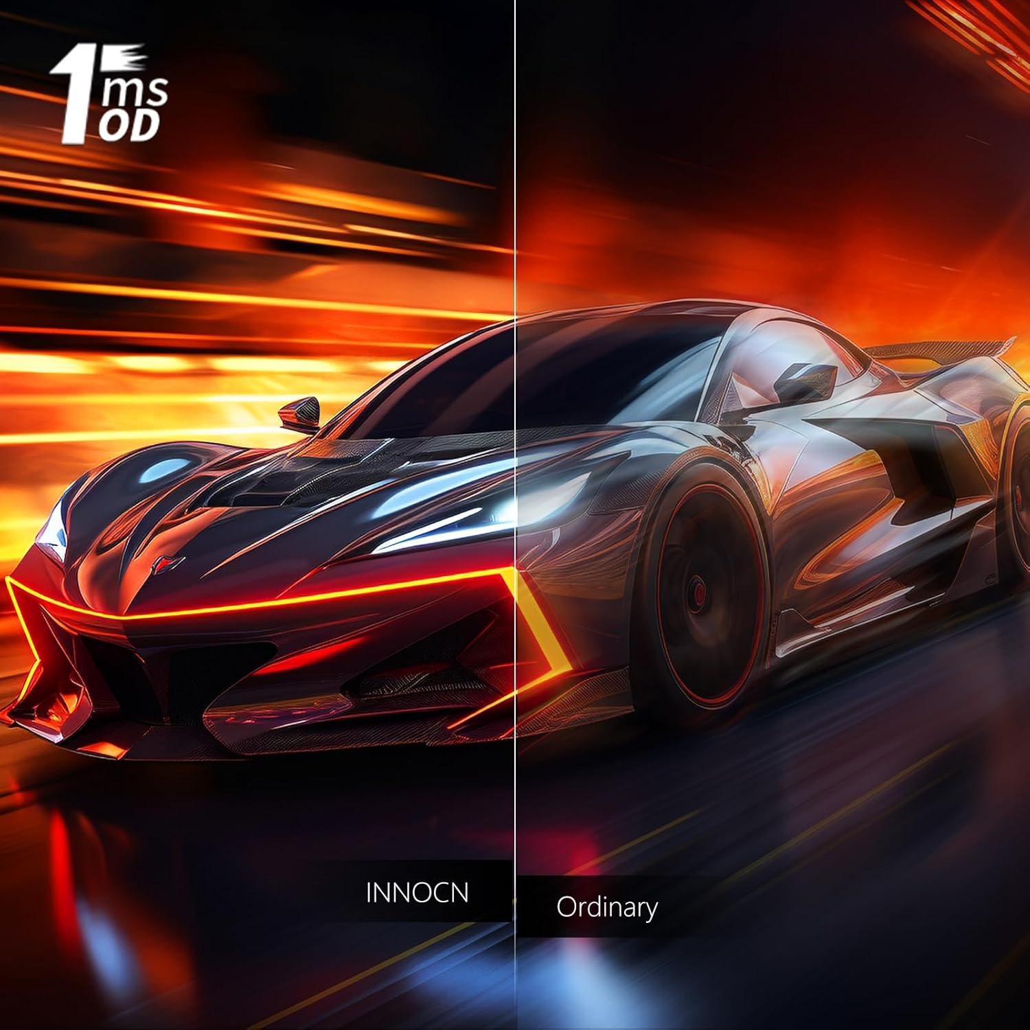 INNOCN 27 Inch QHD 2560 x 1440p 180Hz Fast IPS Gaming Monitor, FreeSync, 1ms, Extreme Low Motion Blur, 99% sRGB, 2 x HDMI 2.1 | 2 x DP 1.4 | Height/Pivot Stand, Black
