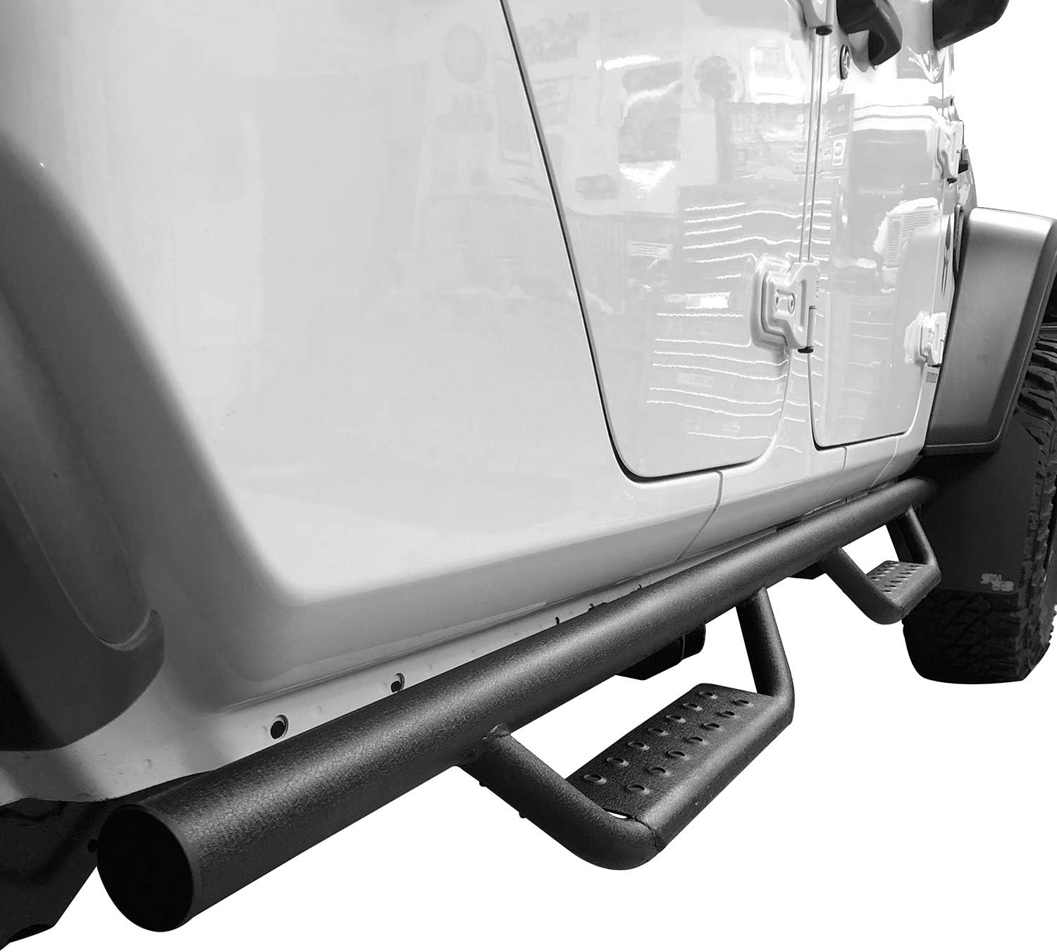 V8 GOD Gladiator Side Step Running Board Side Rail Tubular Nerf Bar Rock Slider Compatible with Jeep Gladiator JT 2020 2021 2022 Sport | Sport S | Overland | Rubicon | Rubicon Launch Edition