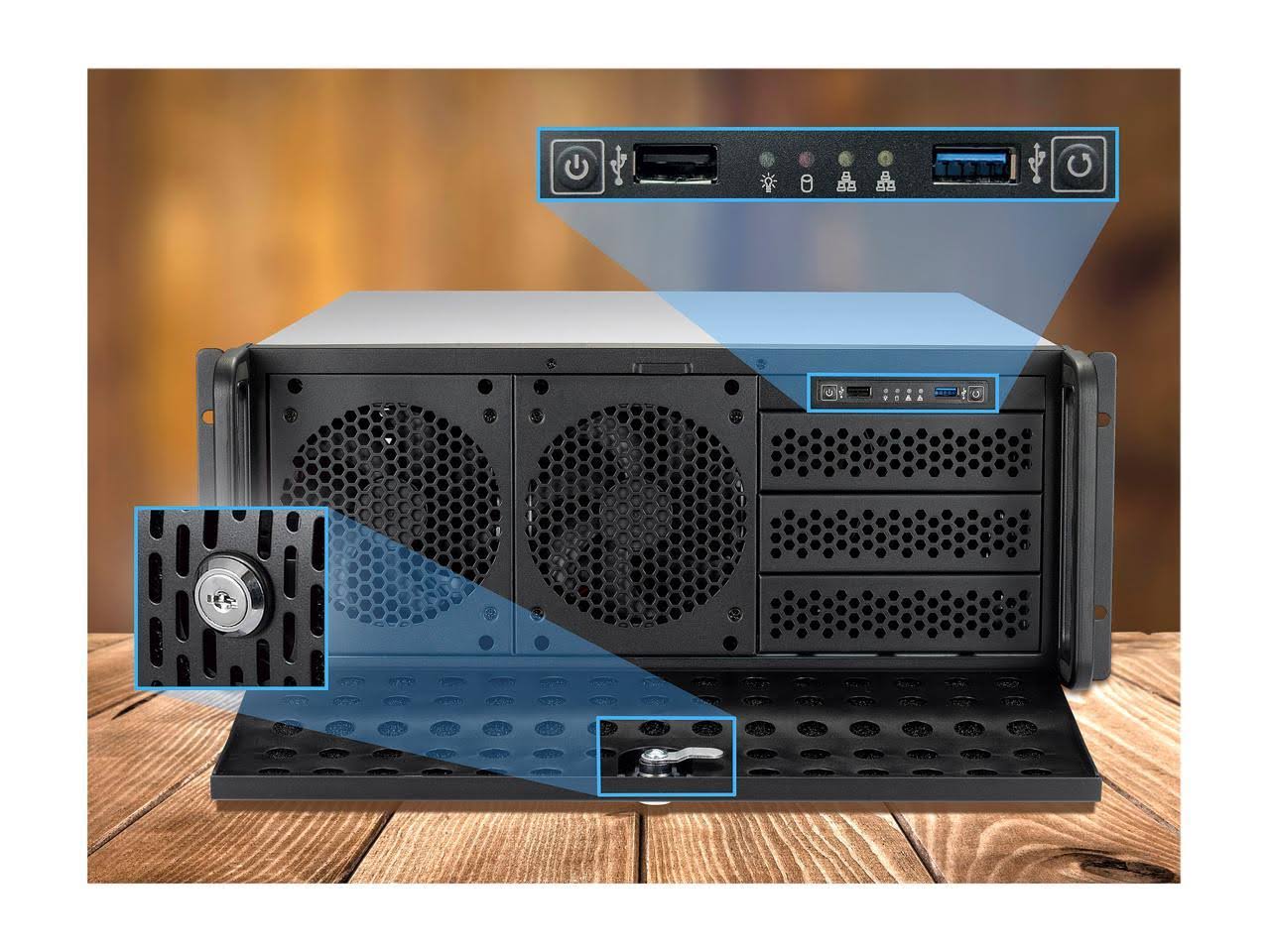 Rosewill RSV-L4000U Rackmount Server Chassis Case Black