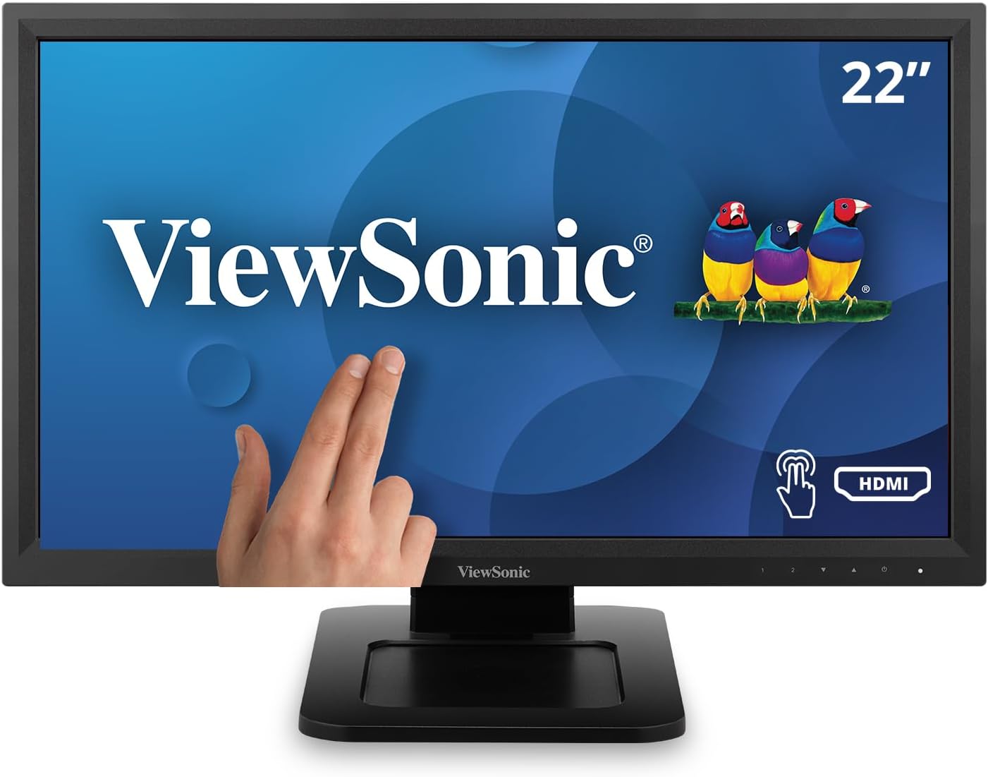 ViewSonic TD2211 22 Inch 1080p Single Point Resistive Touch Screen Monitor with VGA, HDMI, DVI, and USB Hub