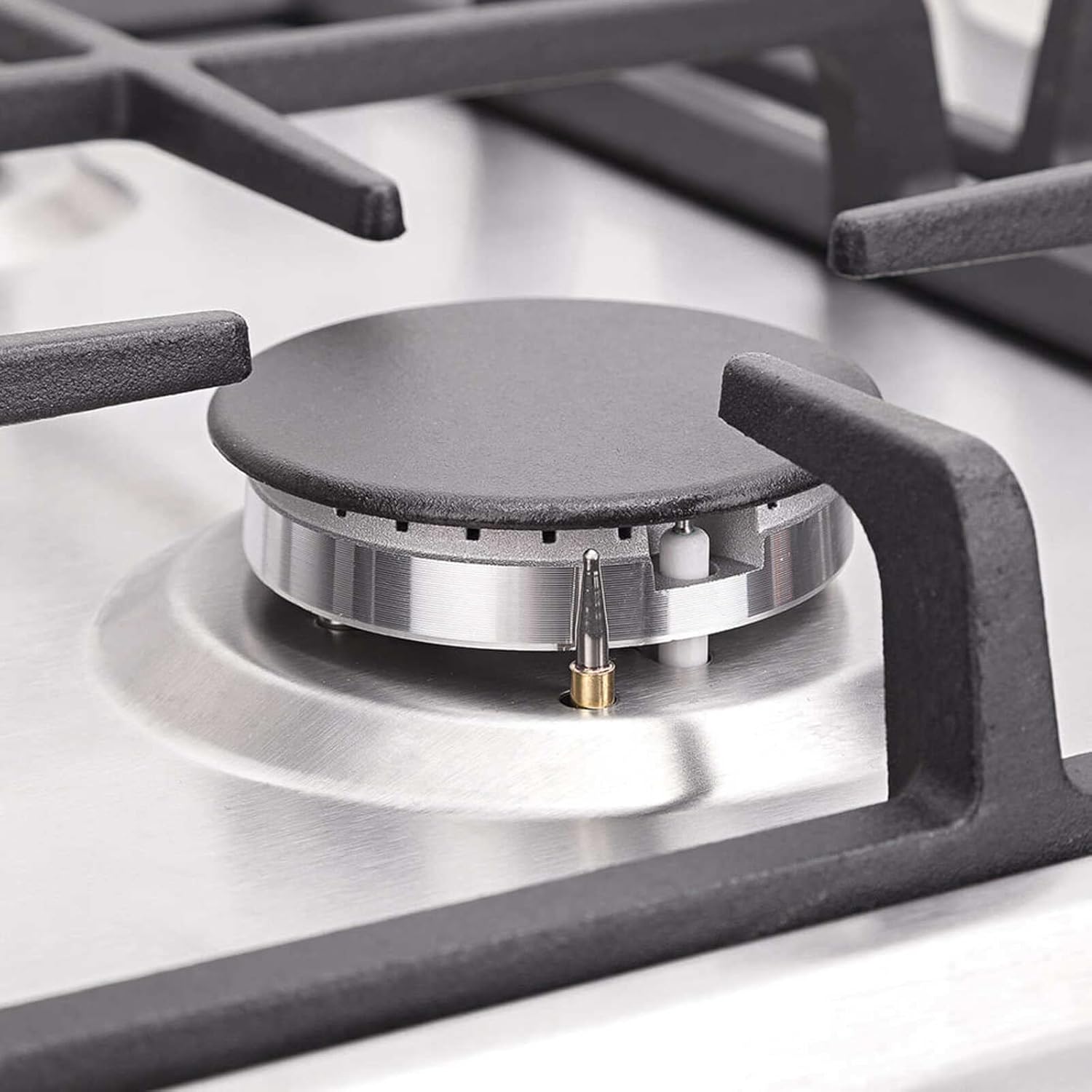 30 Inch Gas Cooktop 5 Burners Gas Stove Gas Hob Stovetop Stainless Steel Cooktop Cast Iron Grates, Silver (30x 19.7x 4.5 inches)
