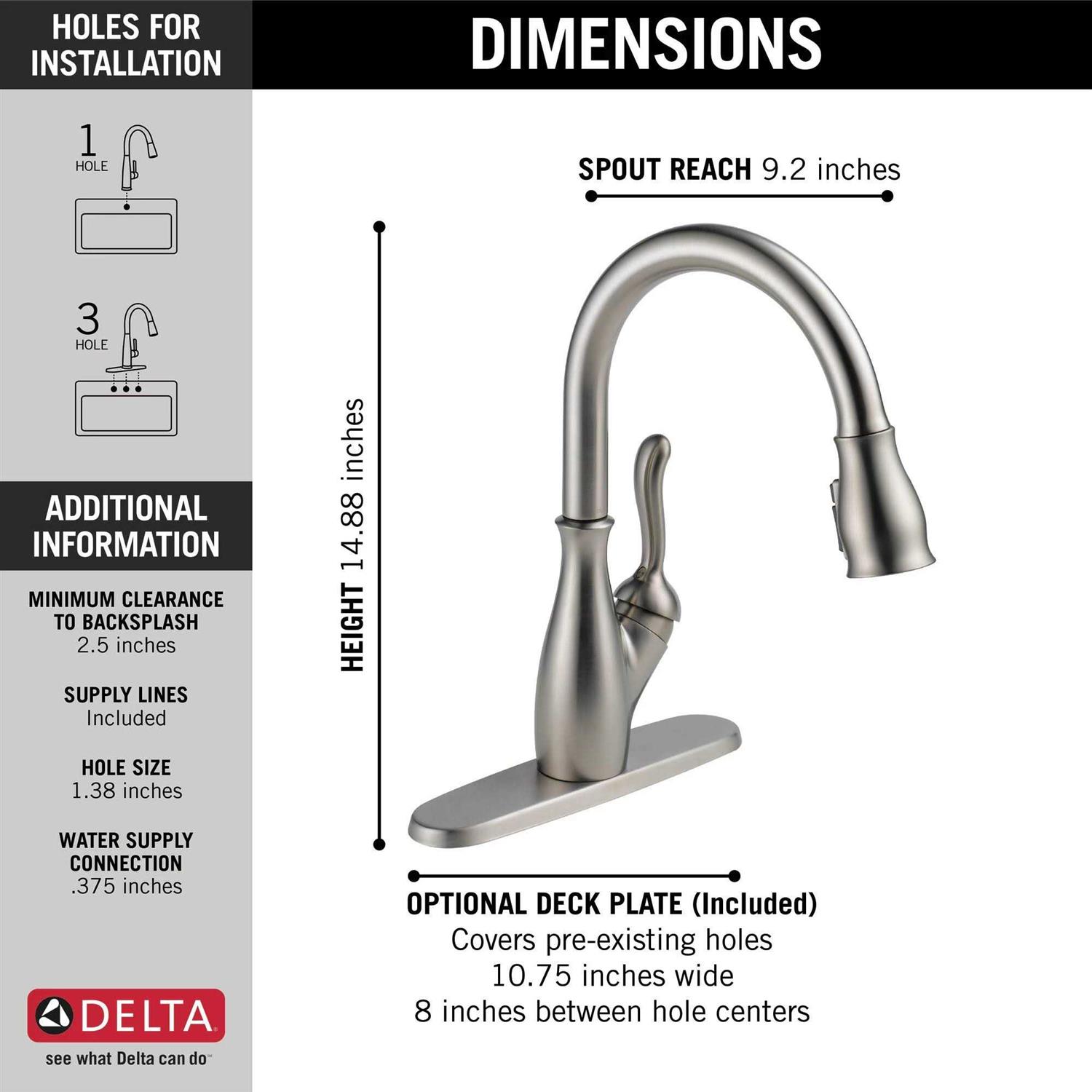Delta Leland Single Handle Pull-Down Kitchen Faucet - Shop Hardware Tools Online Store