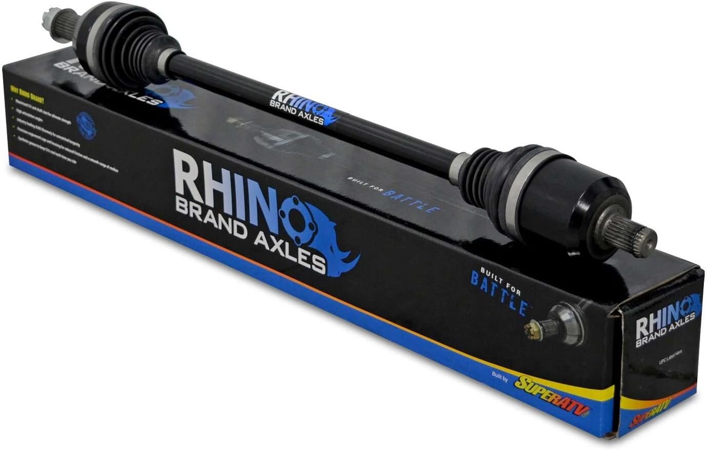 SuperATV Heavy Duty Rhino Brand Front Right Axle for Gen 2 Can-Am Outlander 500/650 / 800/1000 (2012-2018) - For Use With 6" Lift - FRONT RIGHT