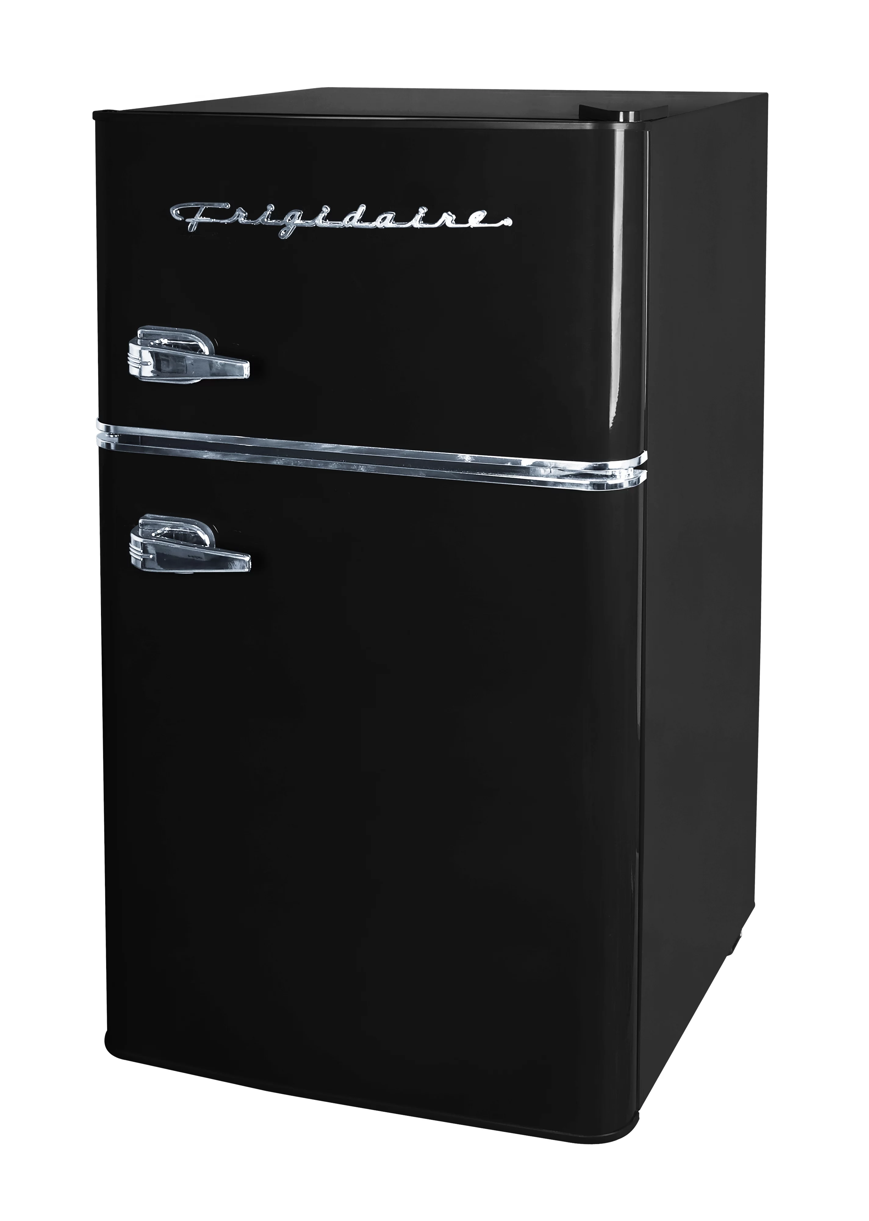 Frigidaire Retro 3.1 Cu Ft Two Door Compact Refrigerator with Freezer, Black